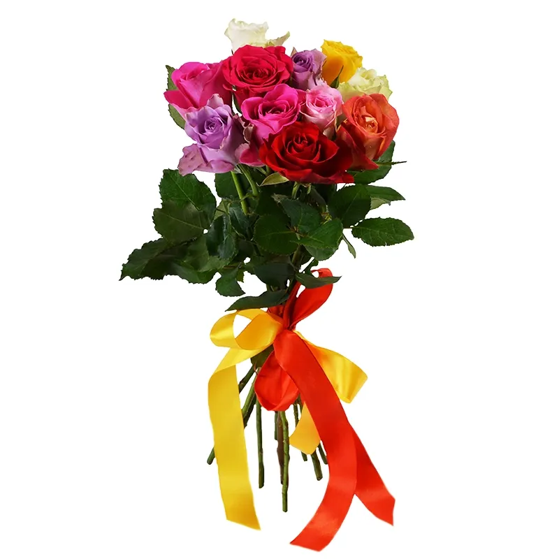 Букет из 11 роз нежный микс (60 см)