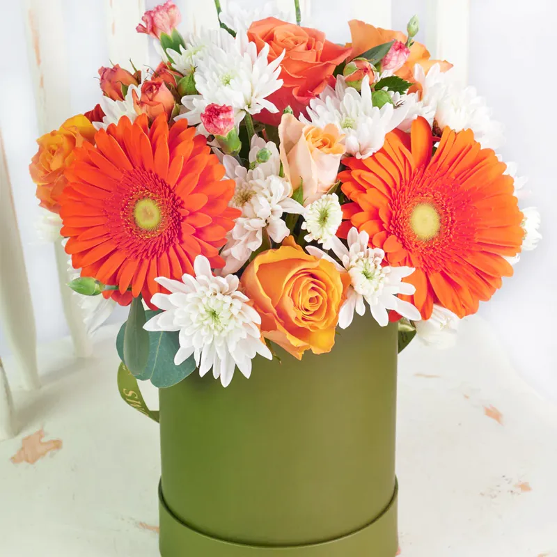 Цветы в коробке Долгожданное счастье